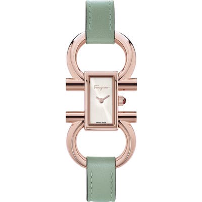 Salvatore Ferragamo Double Gancini Bracelet Watch, 13.5Mm X 23.5Mm