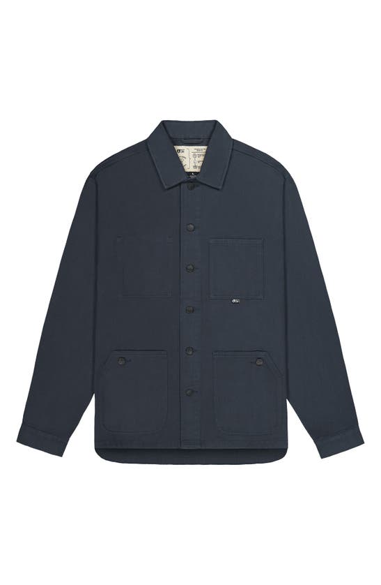 Shop Picture Organic Clothing Smeeth Organic Cotton Drill Jacket In Dark Blue