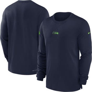 Nike Men's Nike College Navy Seattle Seahawks 2023 Sideline Performance  Long Sleeve T-Shirt