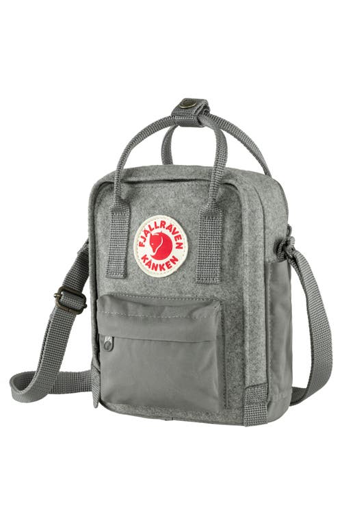 Shop Fjall Raven Fjällräven Kånken Re-wool Sling Crossbody Bag In Granite Grey