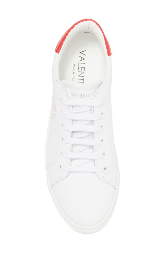 Shop Valentino By Mario Valentino Petra Sneaker In White Red