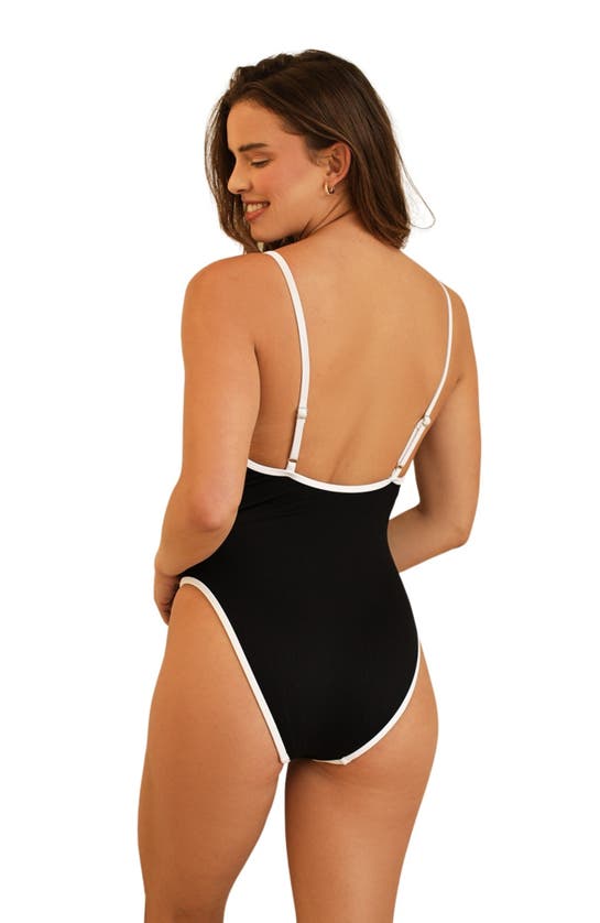 Shop Dippin Daisys Star Scoop Neckline One Piece In Black Rib