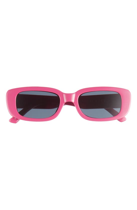 Aire Ceres 51mm Rectangular Sunglasses In Pink / Smoke Mono