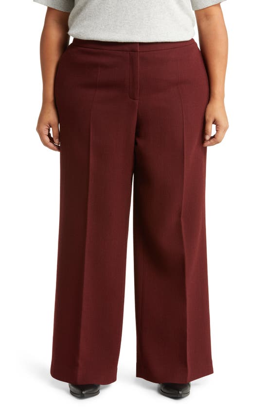 Lafayette 148 Dalton Kindwool Wide Leg Pants In Date