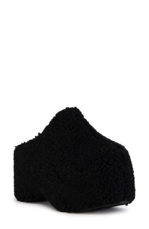 Azalea Wang Dolorita Faux Shearling Clog In Black