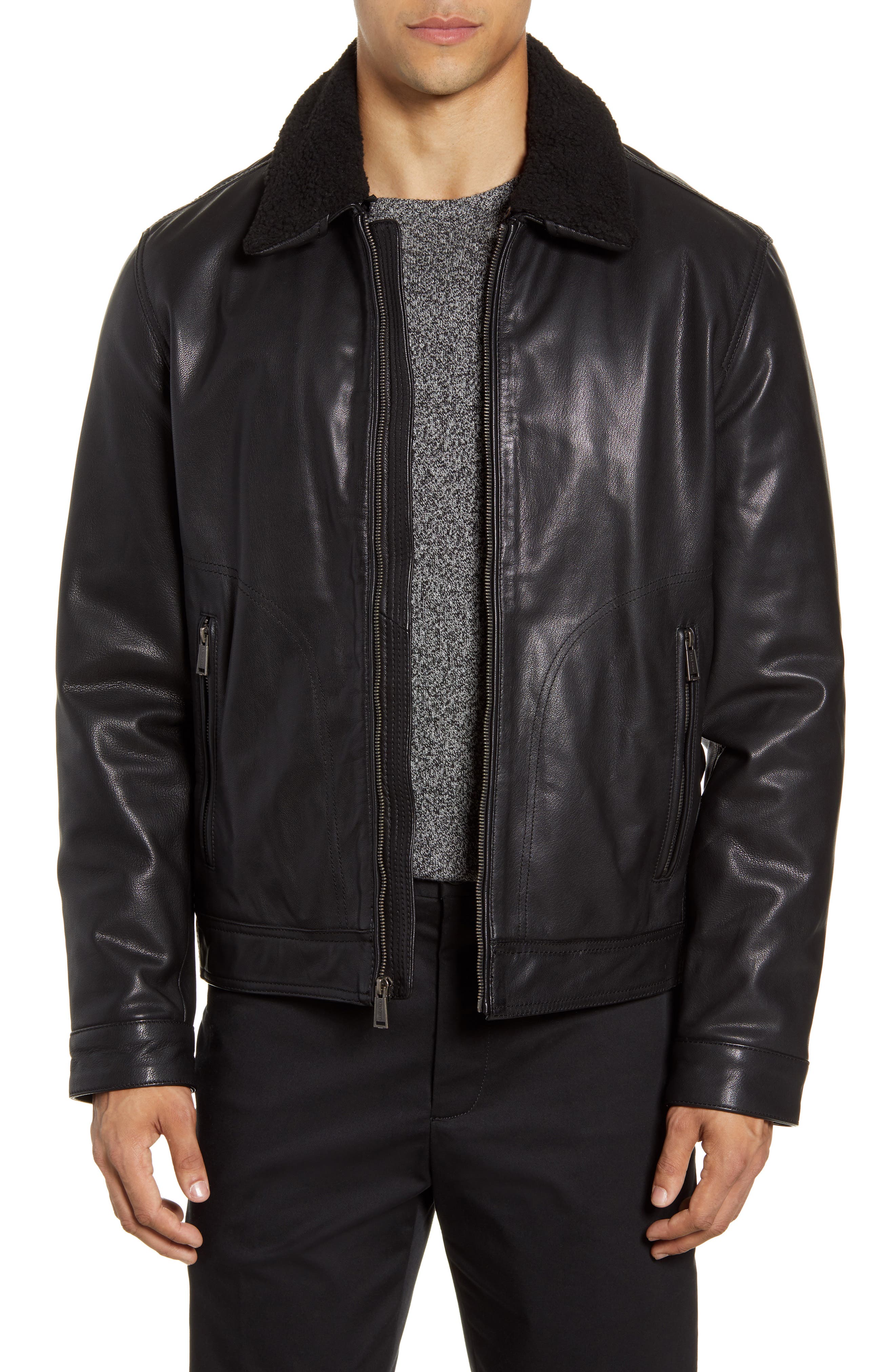 cole haan leather jacket nordstrom