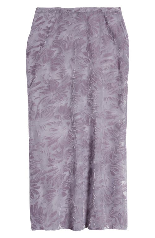 Nasty Gal Devoré Velvet Jacquard Maxi Skirt In Lilac