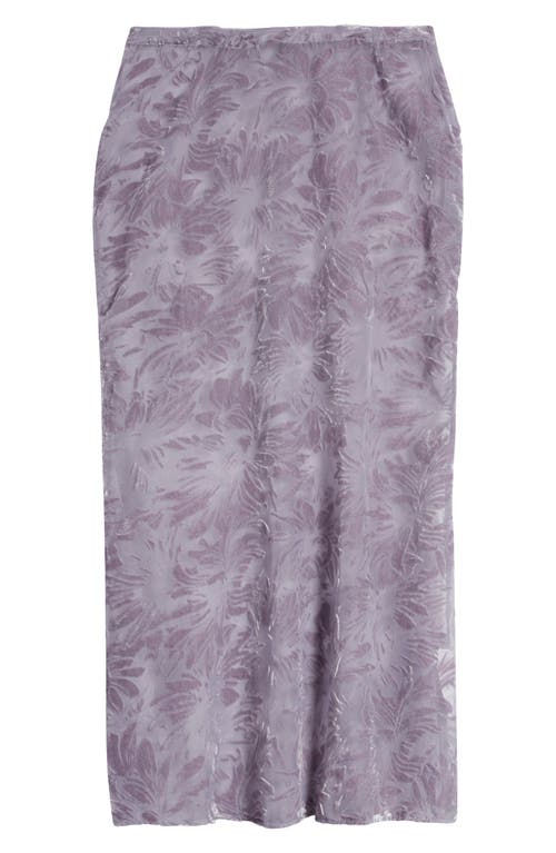 Shop Nasty Gal Devoré Velvet Jacquard Maxi Skirt In Lilac