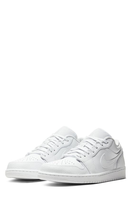 Jordan 1 Low Sneaker In White/ White/ White