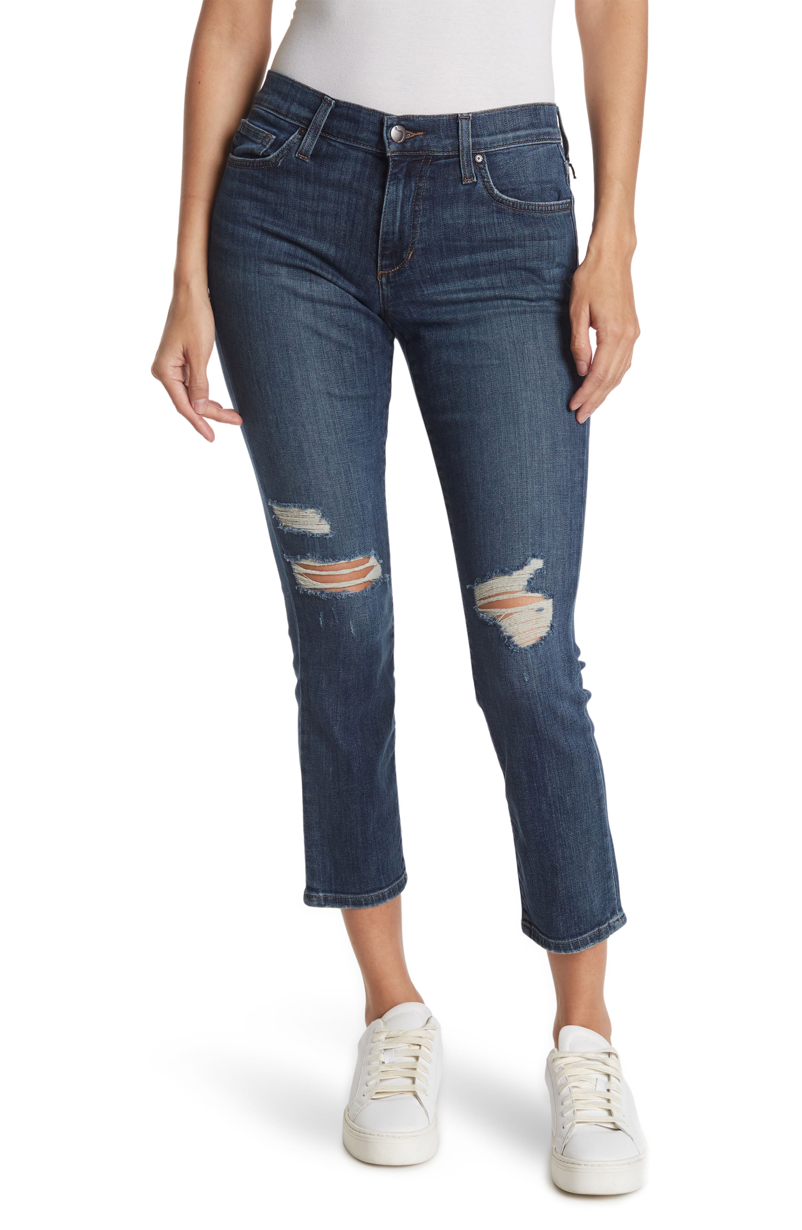 Joe's Mid Rise Crop Straight Leg Jeans 