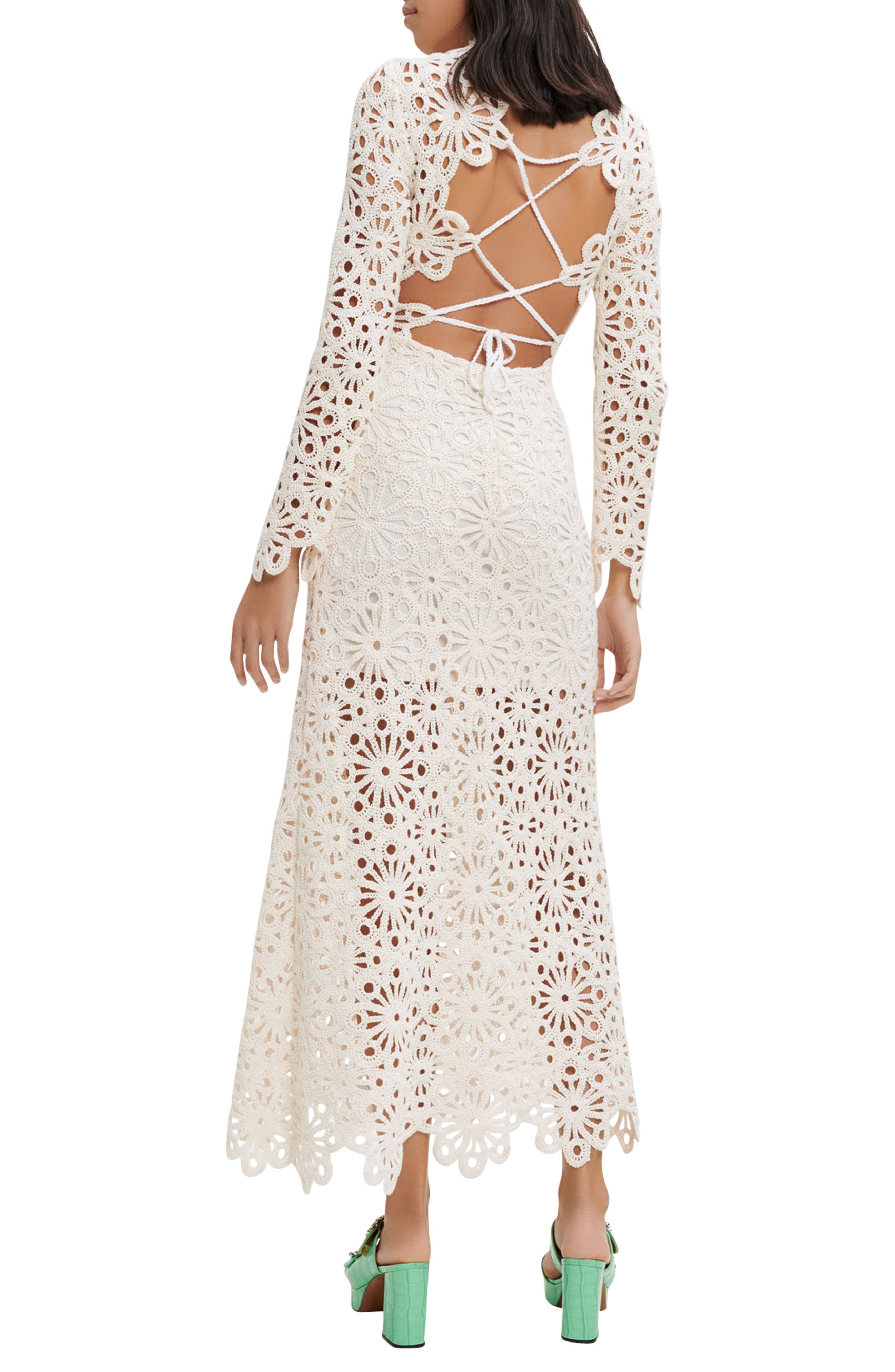 maje Rozim Lace Long Sleeve Dress 