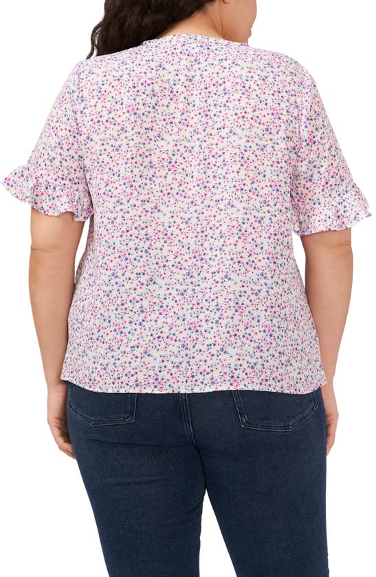Shop Cece Floral Print Top In New Ivory