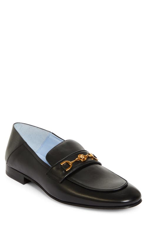 Shop Versace Medusa '95 Bit Loafer In Black- Gold