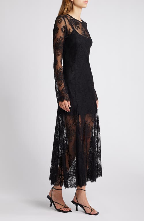 Shop Mango Simona Lace Long Sleeve Maxi Dress