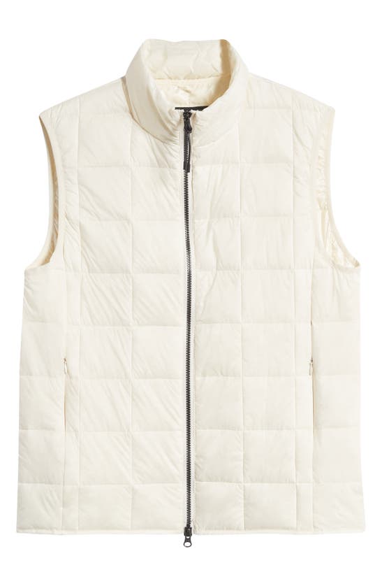 Shop Taion Quilted Packable Water Resistant 800 Fill Power Down Vest In Off White