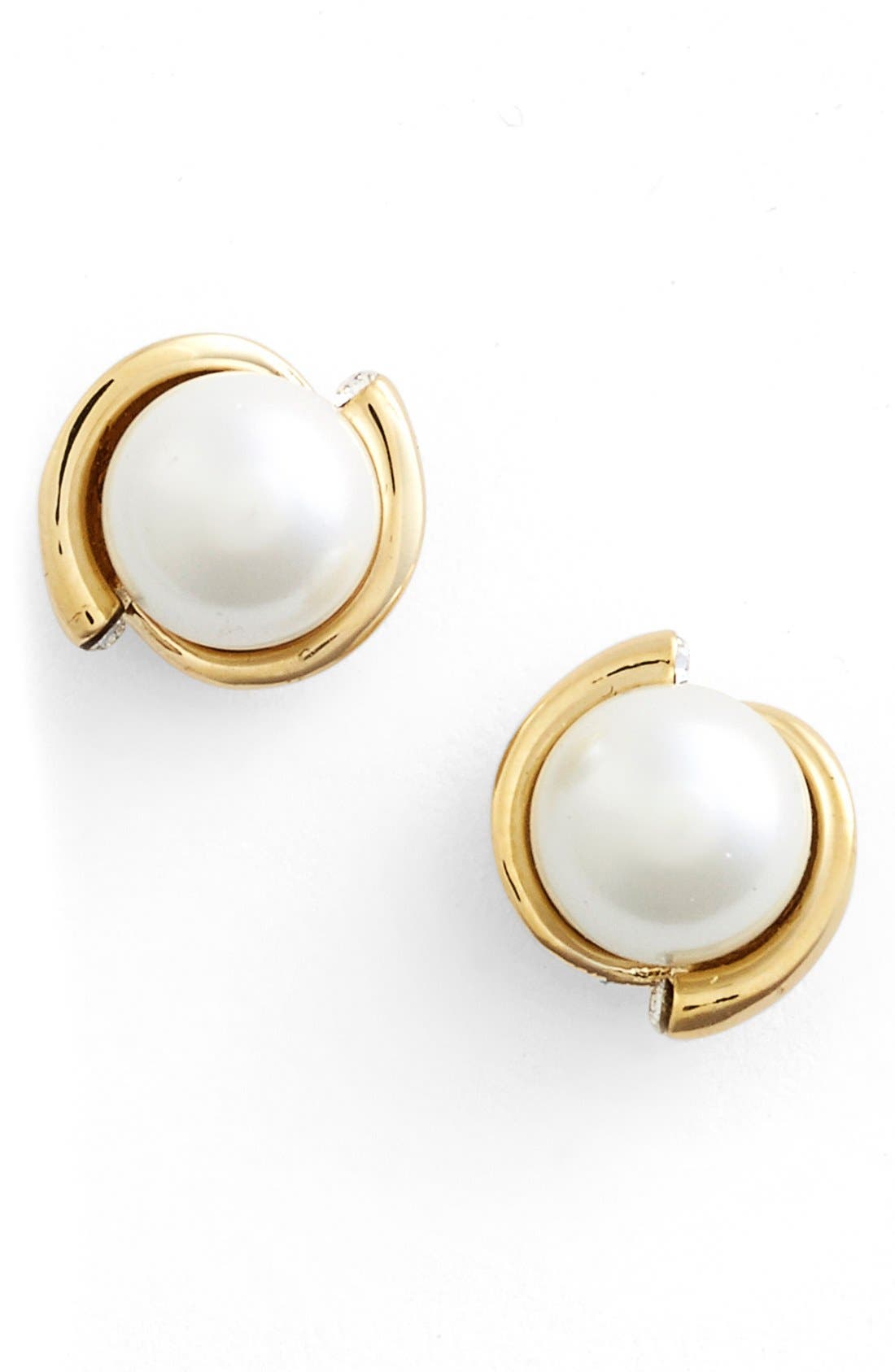 kate spade new york 'dainty sparklers' faux pearl stud earrings Nordstrom