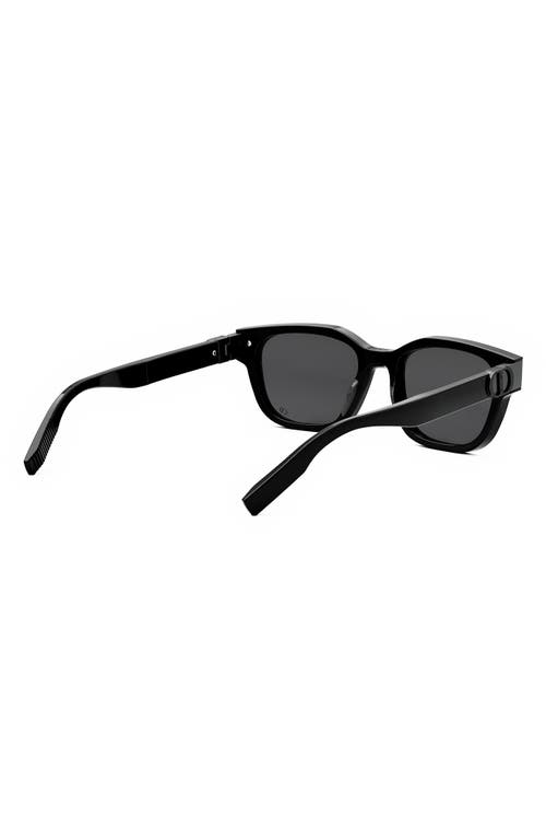 Shop Dior Cd Icon S1i 54mm Geometric Sunglasses In Shiny Black/smoke