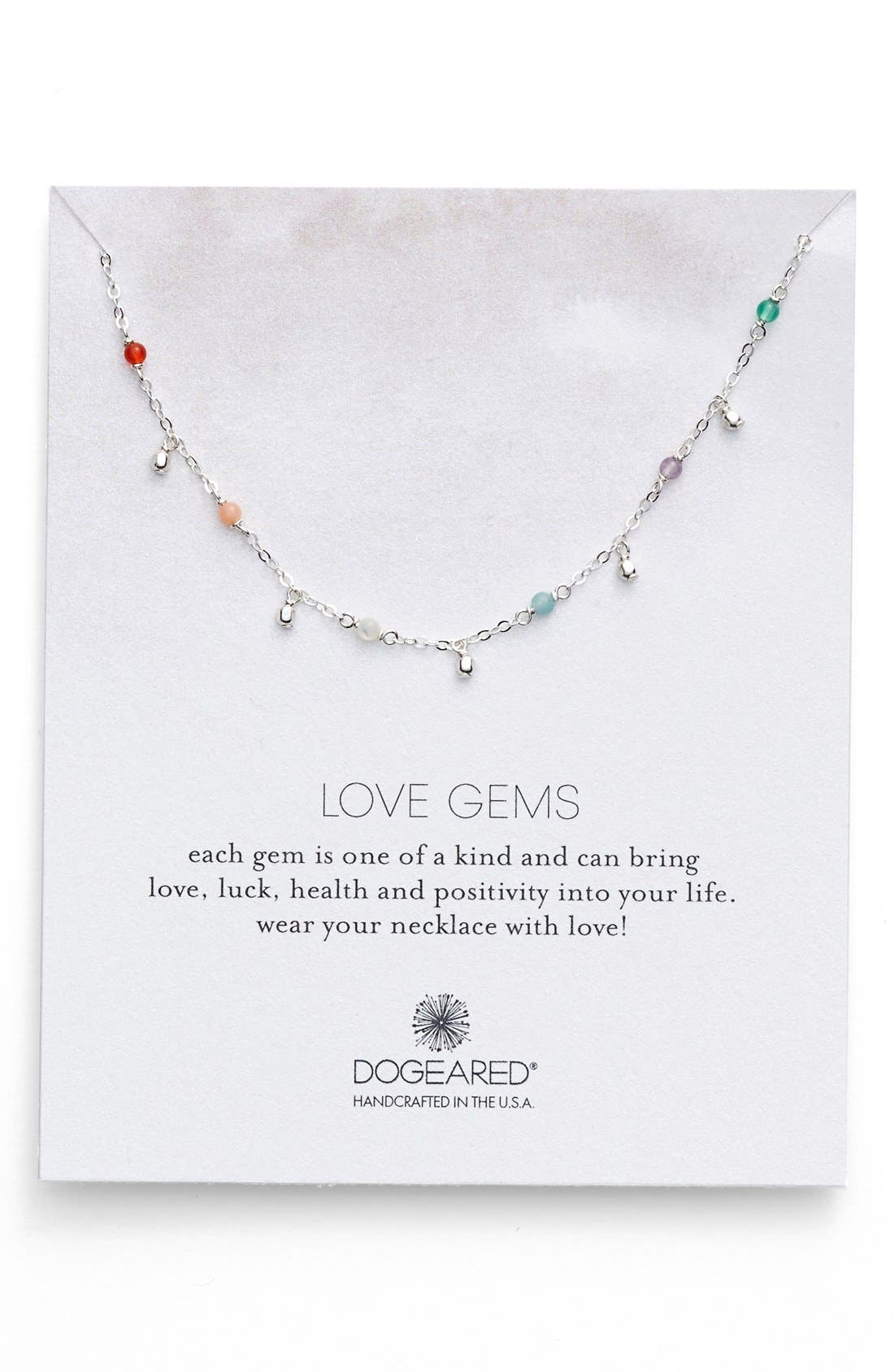 Dogeared 'Love Gems' Semiprecious Stone Collar Necklace Nordstrom