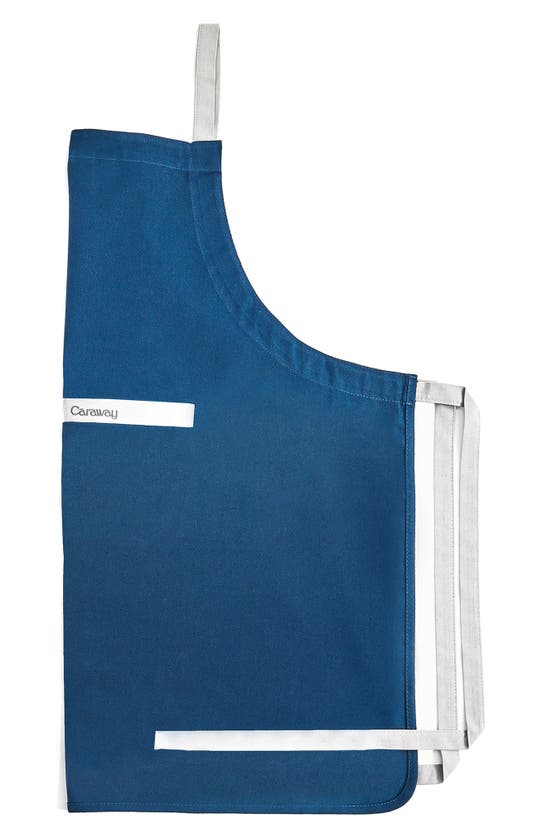 Shop Caraway Cotton Apron In Navy