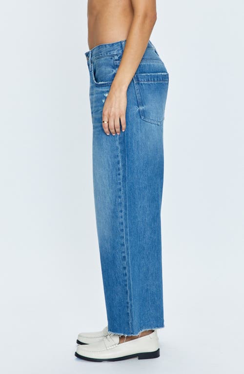 Shop Pistola Jadyn Raw Hem Crop Wide Leg Jeans In Amalfi