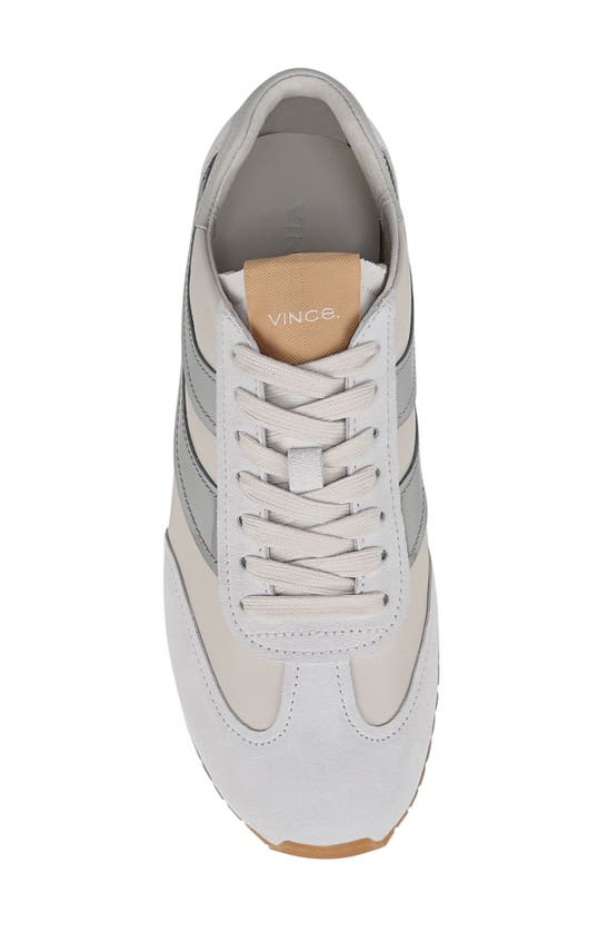 Shop Vince Oasis Sneaker In Off White/ Silver