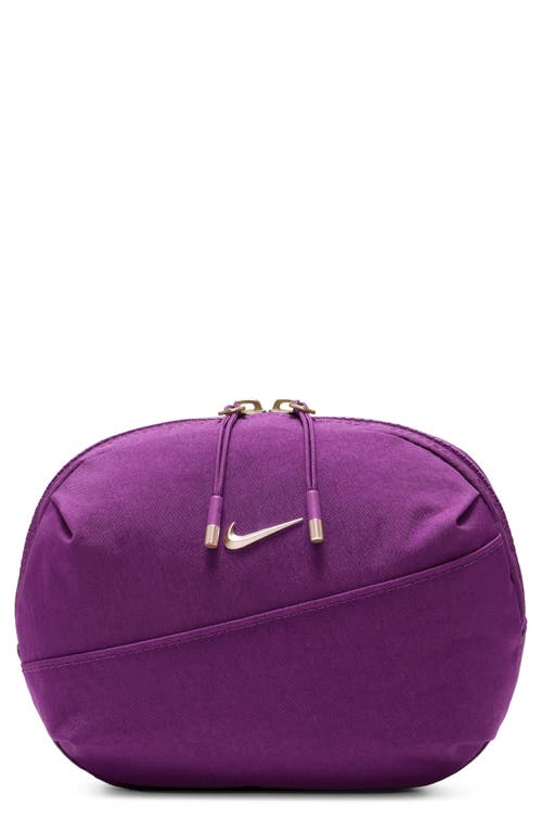 Shop Nike Aura Belt Bag In Viotech/viotech/gold Star