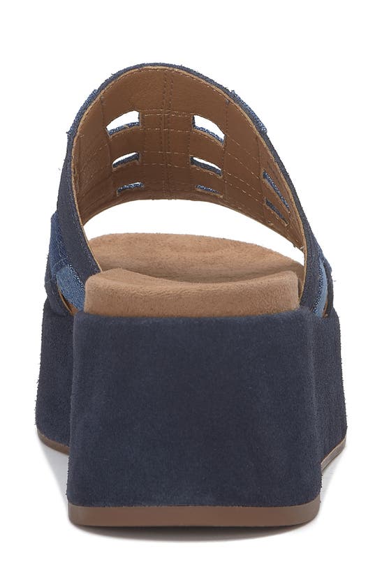 Shop Lucky Brand Ulrich Platform Sandal In Medium Dark Denim