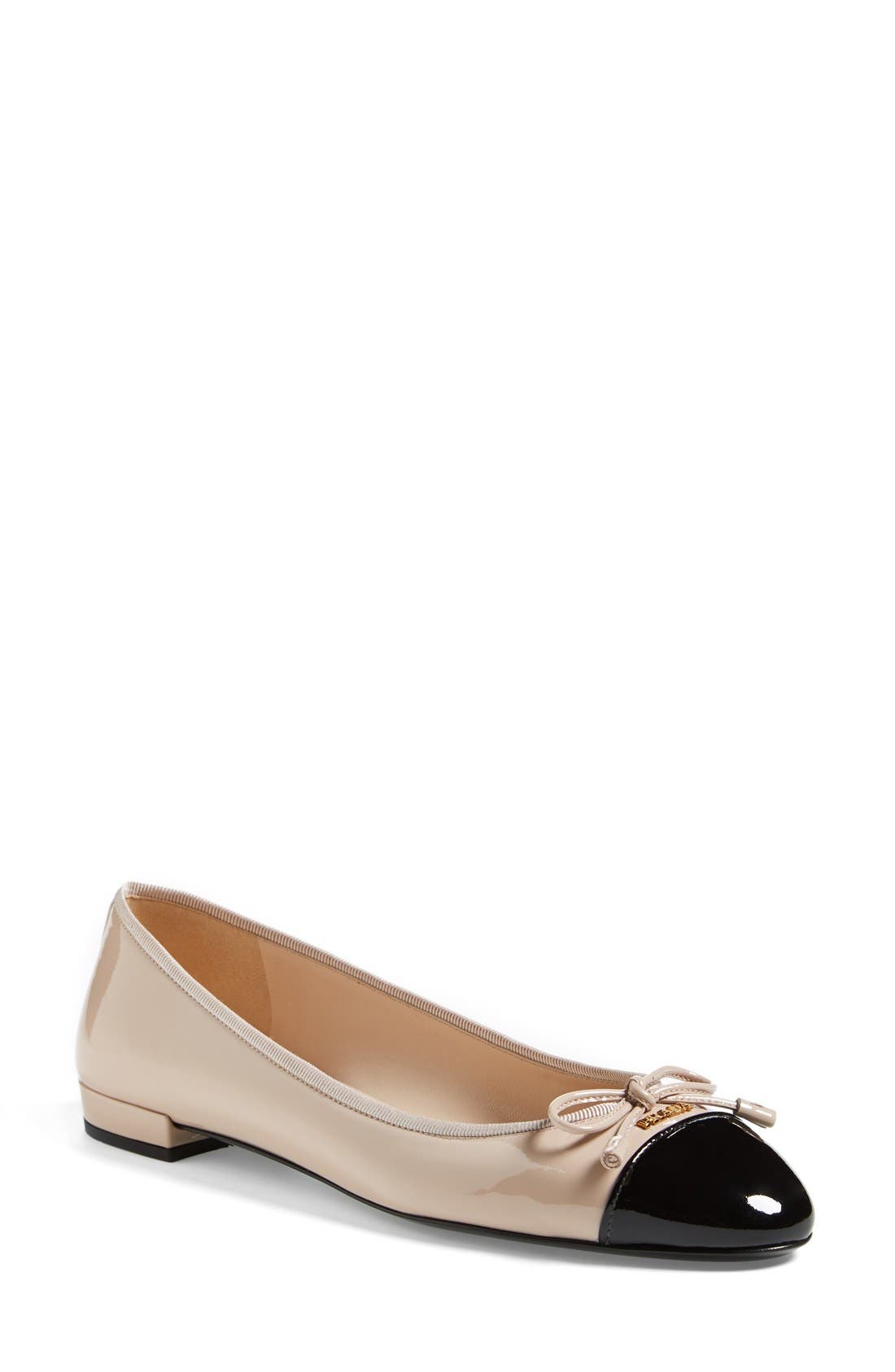 Prada Cap Toe Ballet Flat | Nordstrom