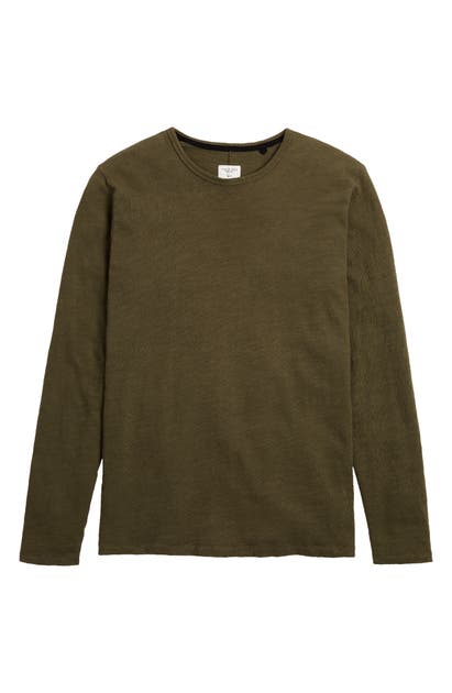 Rag & Bone Long Sleeve Cotton T-shirt In Military