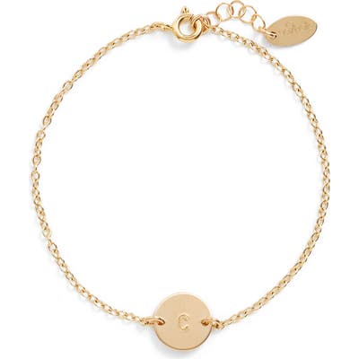 Nashelle Initial Mini Disc Bracelet