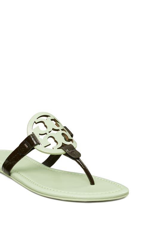Shop Tory Burch Miller Thong Sandal In Mint Chocolate Chip