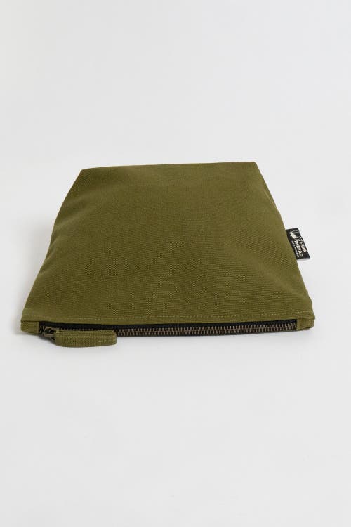 Shop Terra Thread Organic Cotton Makeup Bag In Olive Green