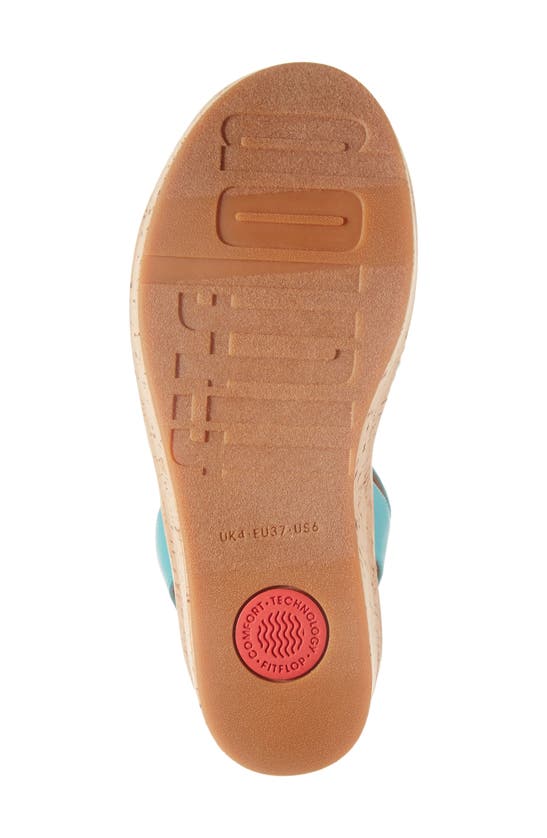 Fitflop Eloise Platform Sandal In Tahiti Blue/ Ivory