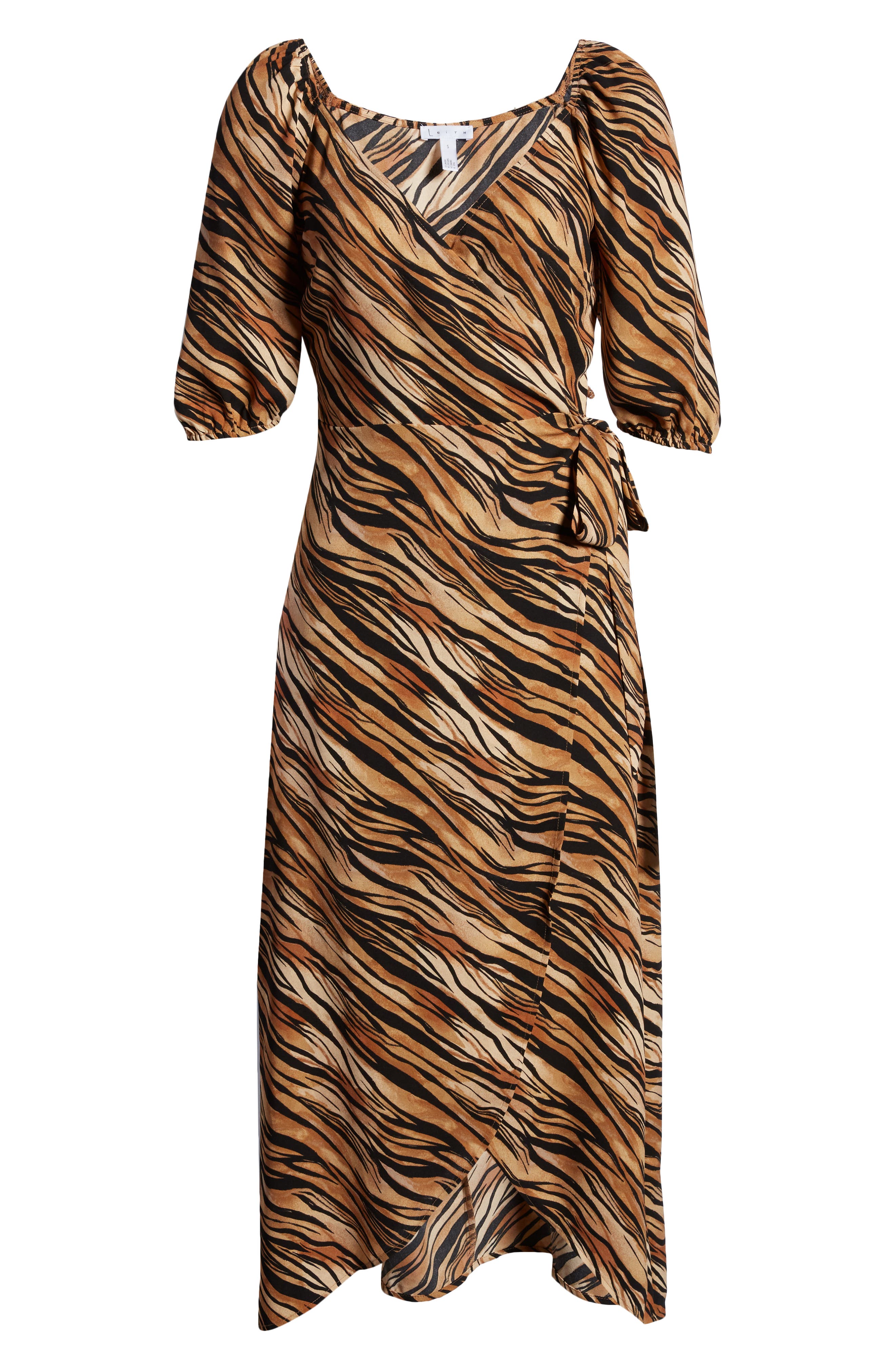 leith melange wrap dress