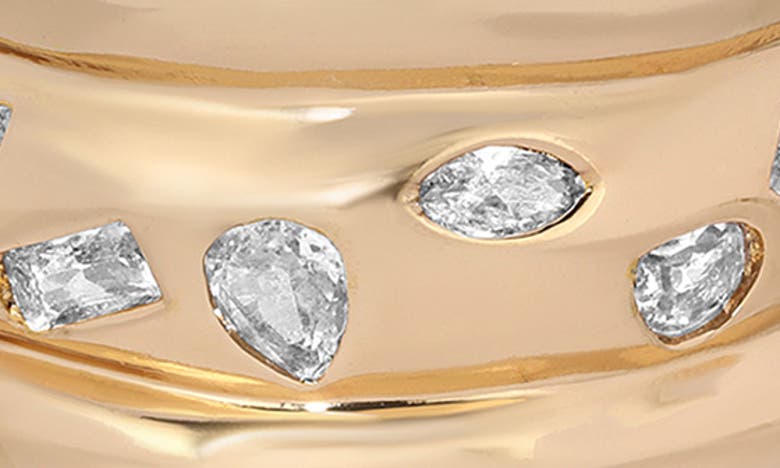 Shop Ettika Cubic Zirconia Multiband Ring In Gold