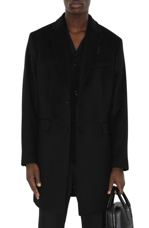 Callen Tailored Wool & Cashmere Coat in Black