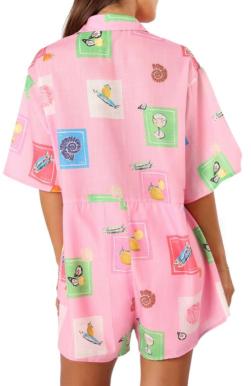 Petal And Pup Petal & Pup Kellie Cotton Romper In Pink