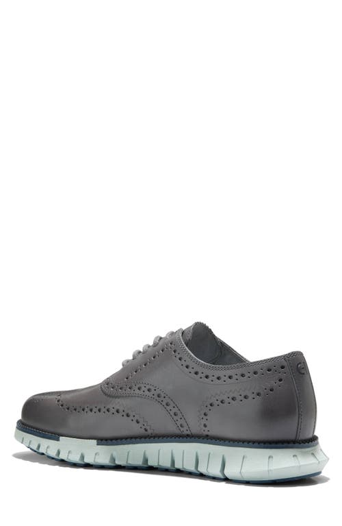 Shop Cole Haan Zerogrand Remastered Wingtip Derby Sneaker In Tornado/cloud Blue