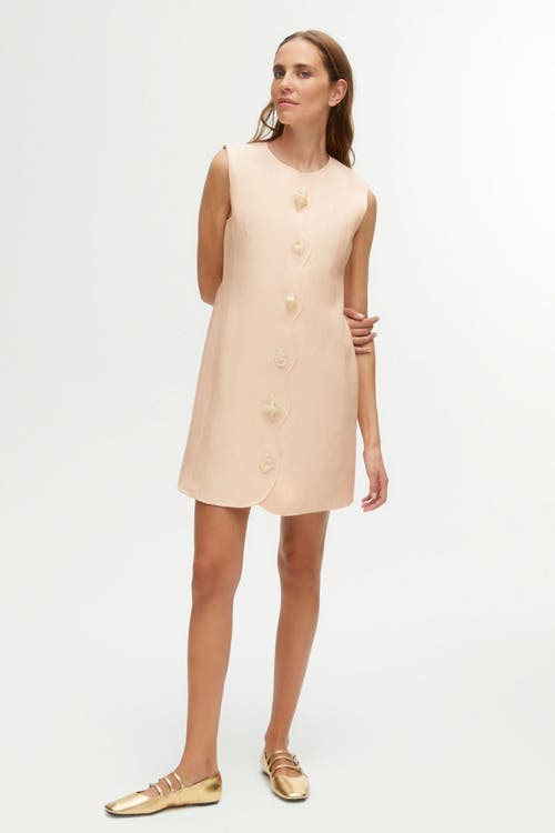 Shop Nocturne Seashell Accessorized Mini Dress In Salmon