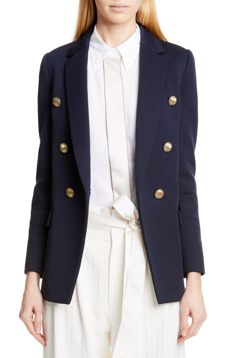 Brunello Cucinelli Double Breasted Jersey Jacket | Nordstrom