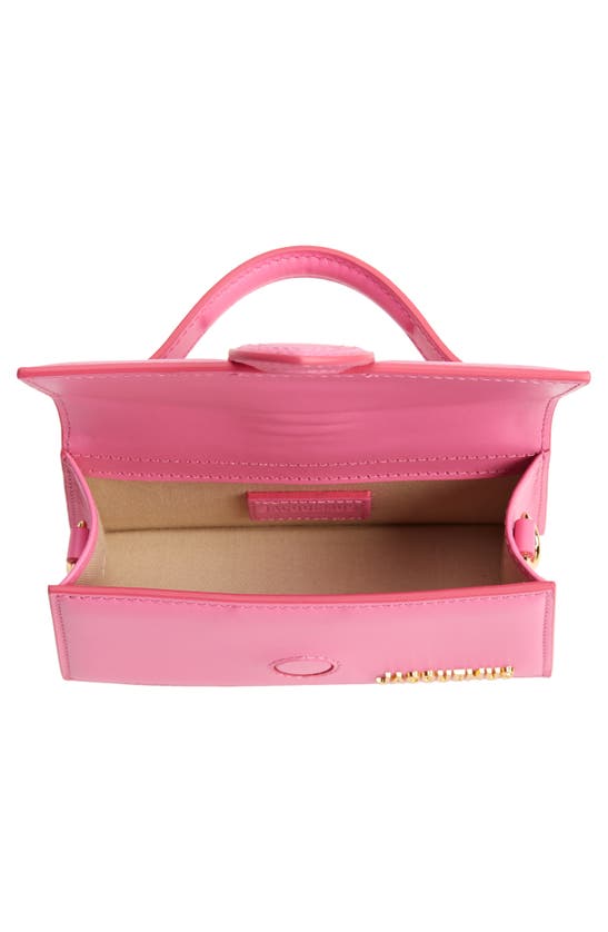 Jacquemus Le Bambino Leather Shoulder Bag In Neon Pink 434