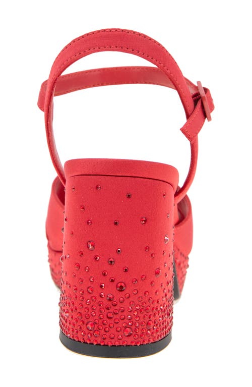 Reaction Kenneth Cole Reeva Platform Sandal In Rio Red Silk