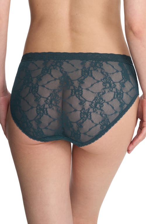 Shop Natori Bliss Allure Lace Briefs In Crystal Teal