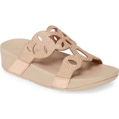 Fitflop Elora Crystal Slide Sandal, Pink