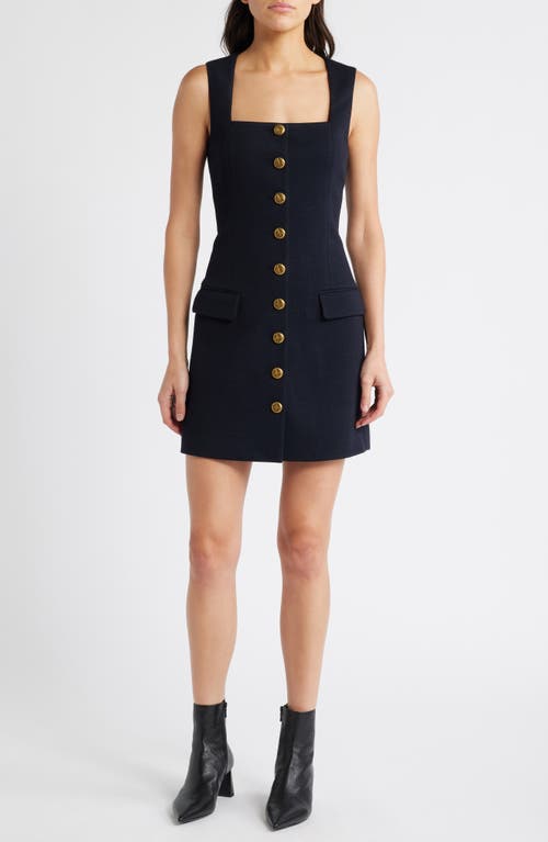 Rag & Bone Mariana Button-front Mini Dress In Navy