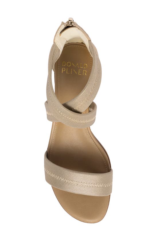 Shop Donald Pliner Strappy Block Heel Sandal In Platino