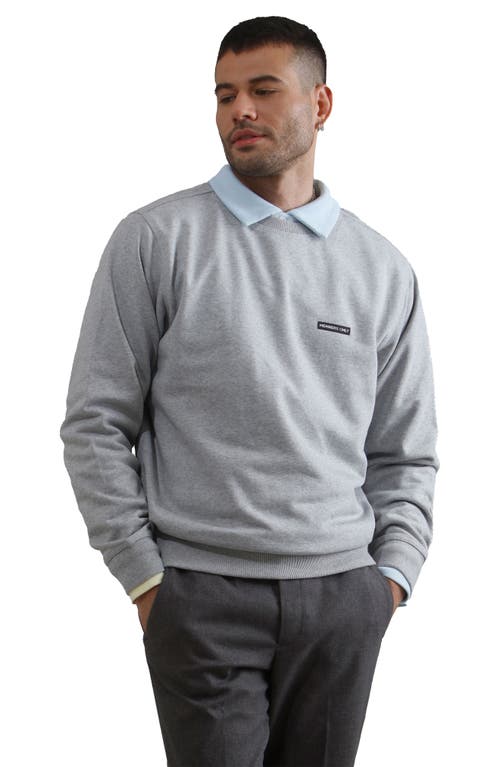 Shop Members Only Preston Crew Neck Sweatshirt In Grey