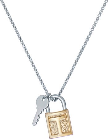 Louis Vuitton, Jewelry, New Louis Vuitton Silvertoned Lock With 8 Box  Link Chain Necklace