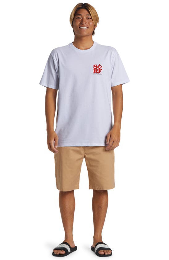 Shop Quiksilver Surf Moe Graphic T-shirt In White