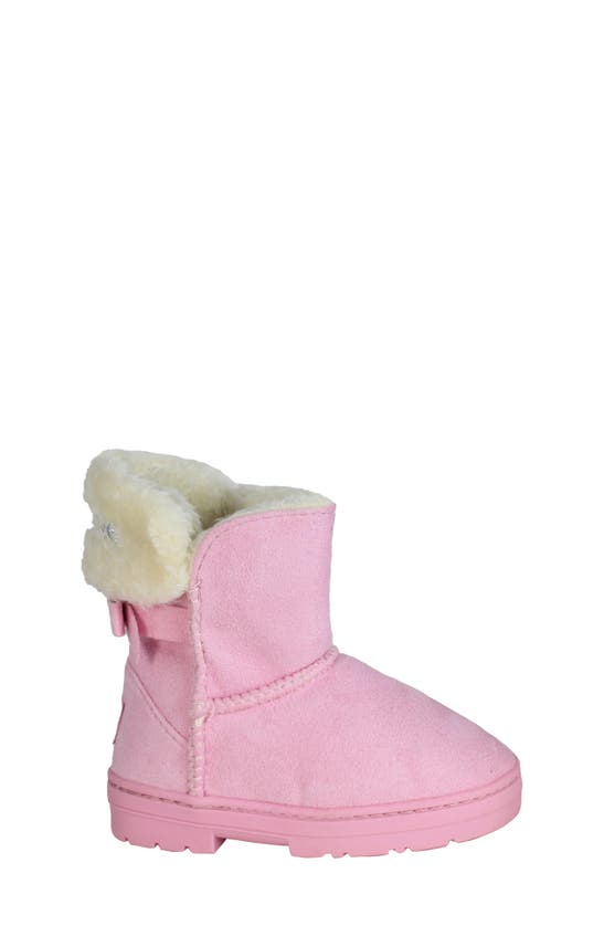 Bebe Kids' Faux Fur Trim Boot In Lt/ Pastel Pink